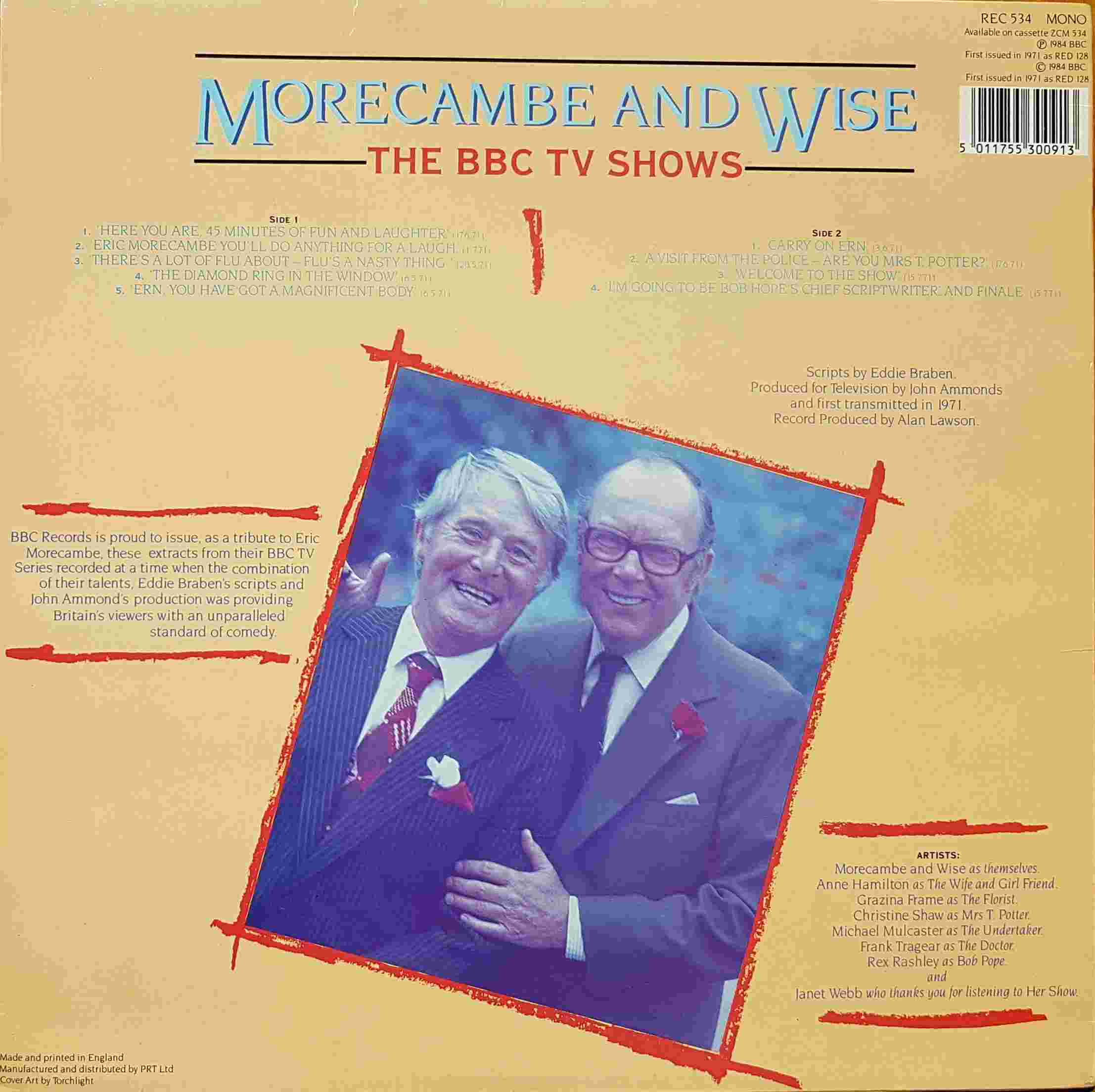 Picture of REC 534 Morecambe and Wise - The TV shows by artist Morecambe / Wise from the BBC records and Tapes library